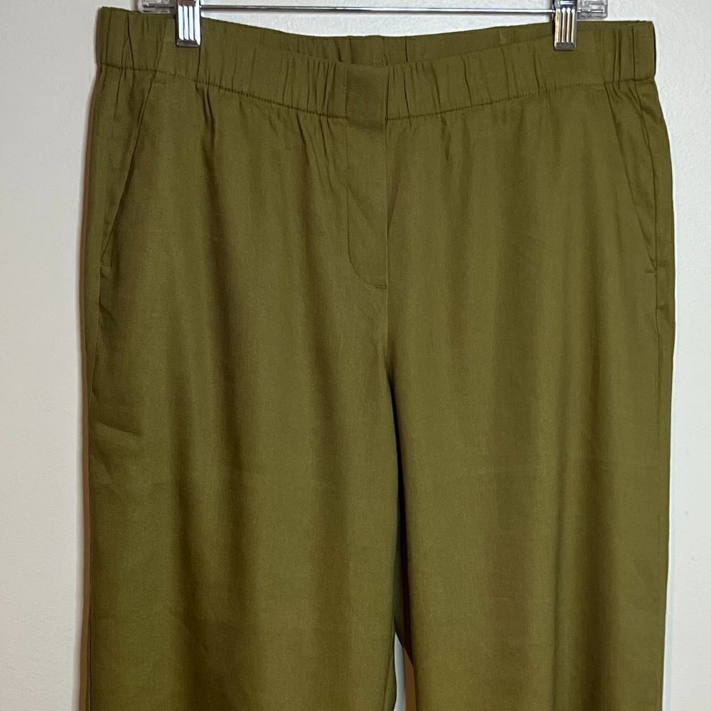 J. Jill Linen Blend in Olive Oil Color Size M